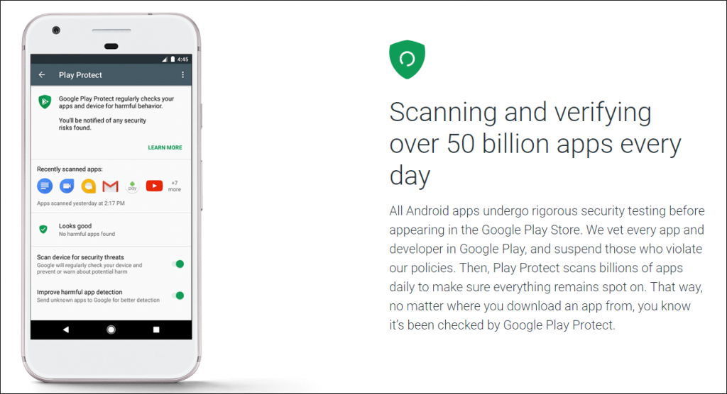 Google Play Protect Malware Scanner