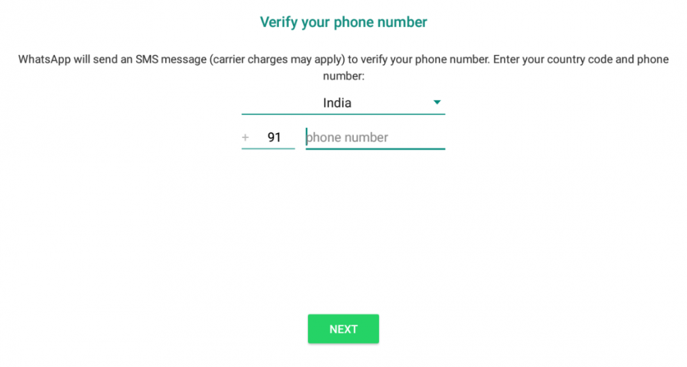 how to open whatsapp with textnow number