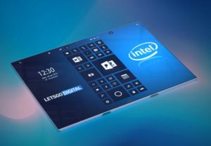 Concept design of Intel's foldable phone by LetsGoDigital
