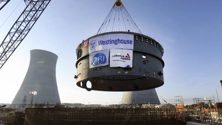 Installation of the containment vessel ring at Vogtle 4 (Image: Georgia Power)