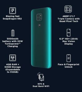 Moto G9 Forest Green Specifications