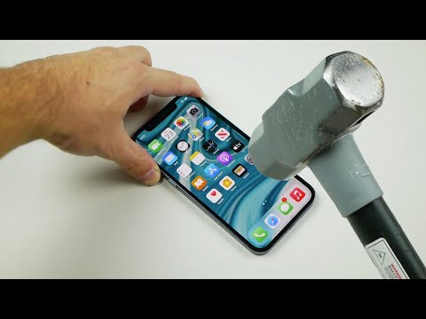 Literal hammer being hit on iPhone 12