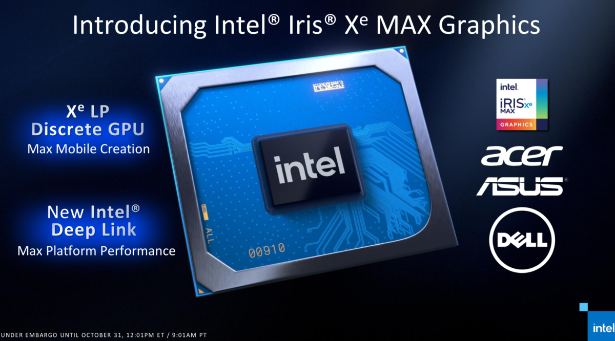 Intel Iris Xe Max discrete GPU for slim laptops announced with AI and ...