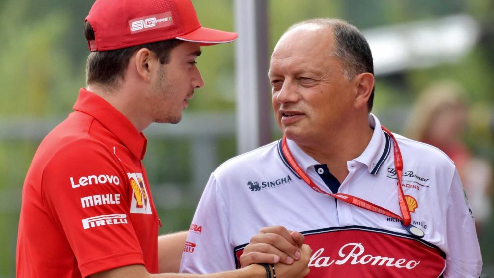 Fred Vasseur With Charles Leclerc